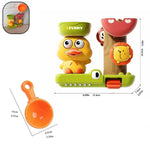 2025 Baby-Badespielzeug, Spielwasser in Ente/Blumenform, Löwe-Wasserrad, Kinderspaß in der Dusche, Badewanne mit Saugnapf, als Geschenk für Kinder - flohmarkt-deutschland.shop