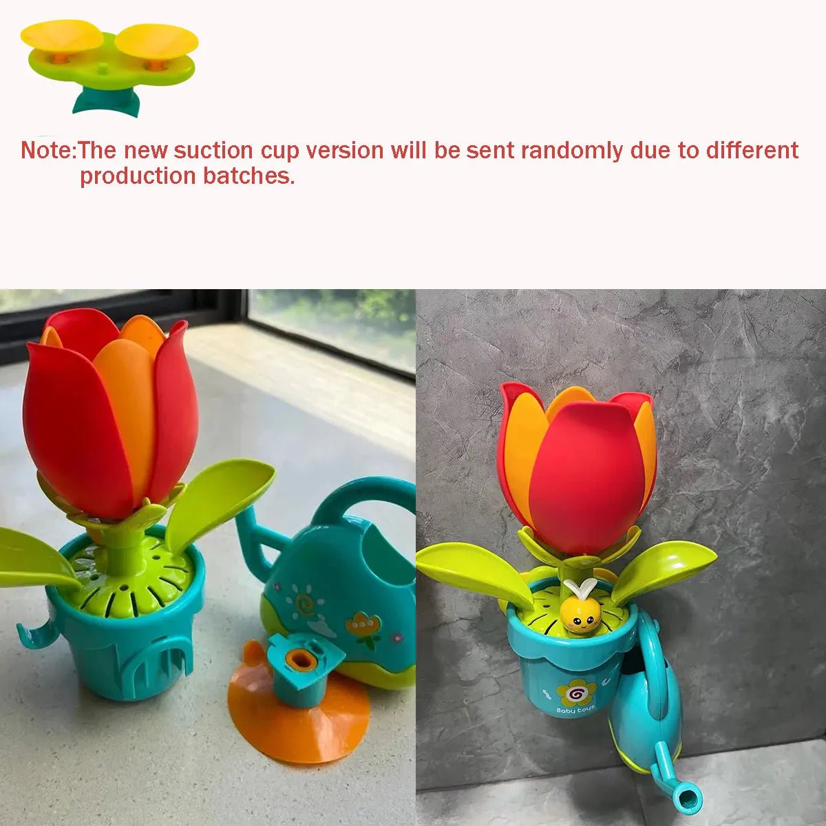 2025 Baby-Badespielzeug, Spielwasser in Ente/Blumenform, Löwe-Wasserrad, Kinderspaß in der Dusche, Badewanne mit Saugnapf, als Geschenk für Kinder - flohmarkt-deutschland.shop