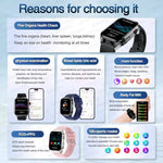 2025, EKG + PPG, Organe, Eingeweide, Laserdiagnose, Smartwatch, Harnsäure, Körperfett, Blutdruck, Körperanalyse, Anrufgesundheit, Herrenuhren - flohmarkt-deutschland.shop