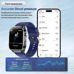 2025, EKG + PPG, Organe, Eingeweide, Laserdiagnose, Smartwatch, Harnsäure, Körperfett, Blutdruck, Körperanalyse, Anrufgesundheit, Herrenuhren - flohmarkt-deutschland.shop