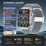 2025, EKG + PPG, Organe, Eingeweide, Laserdiagnose, Smartwatch, Harnsäure, Körperfett, Blutdruck, Körperanalyse, Anrufgesundheit, Herrenuhren - flohmarkt-deutschland.shop