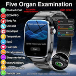 2025, EKG + PPG, Organe, Eingeweide, Laserdiagnose, Smartwatch, Harnsäure, Körperfett, Blutdruck, Körperanalyse, Anrufgesundheit, Herrenuhren - flohmarkt-deutschland.shop