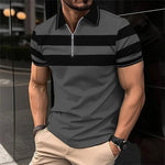 2025 Herren-Sommer-Polohemd – Kurzärmelig, lässig, atmungsaktiv & bequem – Polo-Shirt mit Reißverschluss – T-Shirts – Dropshipping - flohmarkt-deutschland.shop