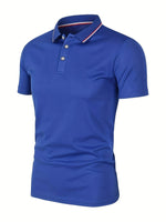 2025 Hot Sale Men's Summer Casual Breathable Comfortable Polo Shirt Men's Solid Color High Quality Short Sleeve T-Shirt - flohmarkt-deutschland.shop