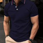 2025 Hot Sale Men's Summer Casual Breathable Comfortable Polo Shirt Men's Solid Color High Quality Short Sleeve T-Shirt - flohmarkt-deutschland.shop