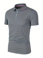 2025 Hot Sale Men's Summer Casual Breathable Comfortable Polo Shirt Men's Solid Color High Quality Short Sleeve T-Shirt - flohmarkt-deutschland.shop