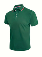 2025 Hot Sale Men's Summer Casual Breathable Comfortable Polo Shirt Men's Solid Color High Quality Short Sleeve T-Shirt - flohmarkt-deutschland.shop