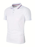 2025 Hot Sale Men's Summer Casual Breathable Comfortable Polo Shirt Men's Solid Color High Quality Short Sleeve T-Shirt - flohmarkt-deutschland.shop