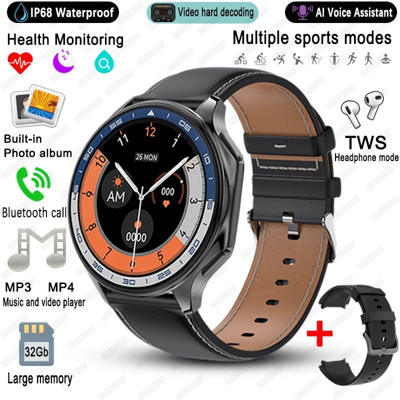 2025 neue Für OPPO Uhr X High-End-Business Uhr Männer 32 Gb Speicher Video Wiedergabe Smart Uhr Sport fitness Wasserdichte Armband - flohmarkt-deutschland.shop