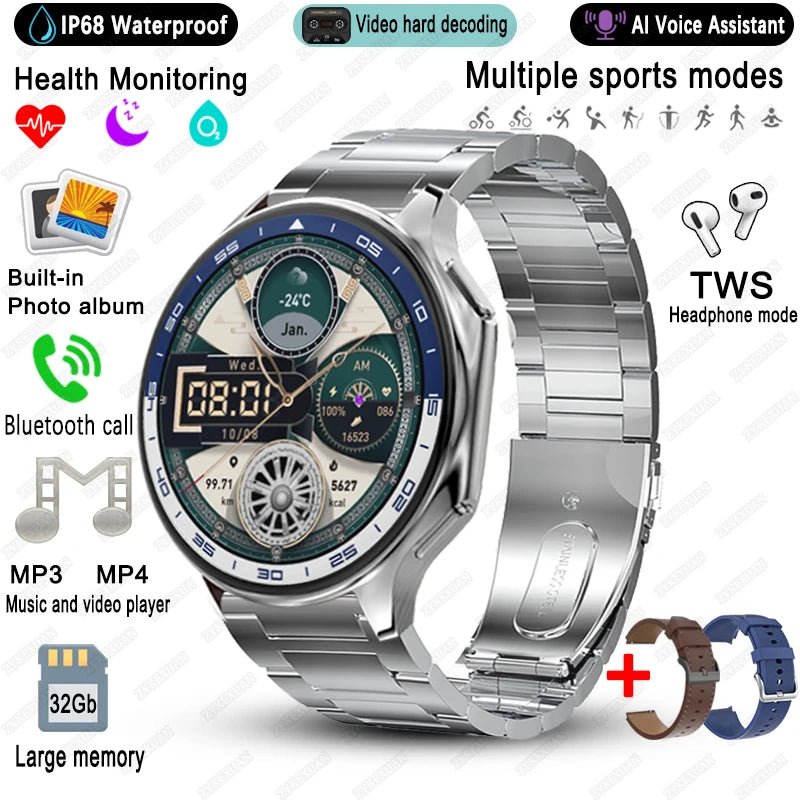 2025 neue Für OPPO Uhr X High-End-Business Uhr Männer 32 Gb Speicher Video Wiedergabe Smart Uhr Sport fitness Wasserdichte Armband - flohmarkt-deutschland.shop