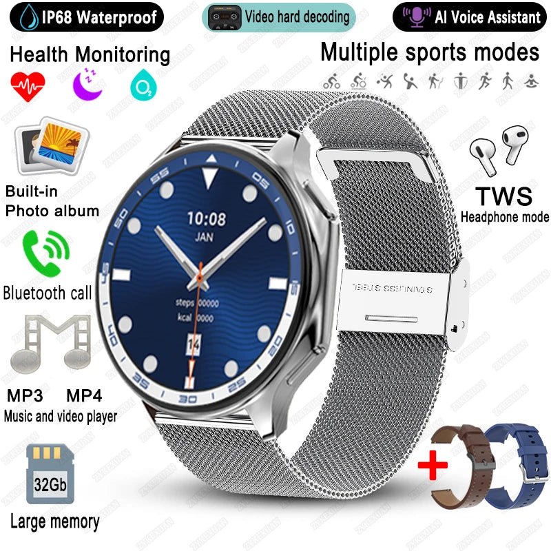 2025 neue Für OPPO Uhr X High-End-Business Uhr Männer 32 Gb Speicher Video Wiedergabe Smart Uhr Sport fitness Wasserdichte Armband - flohmarkt-deutschland.shop