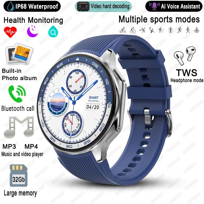 2025 neue Für OPPO Uhr X High-End-Business Uhr Männer 32 Gb Speicher Video Wiedergabe Smart Uhr Sport fitness Wasserdichte Armband - flohmarkt-deutschland.shop