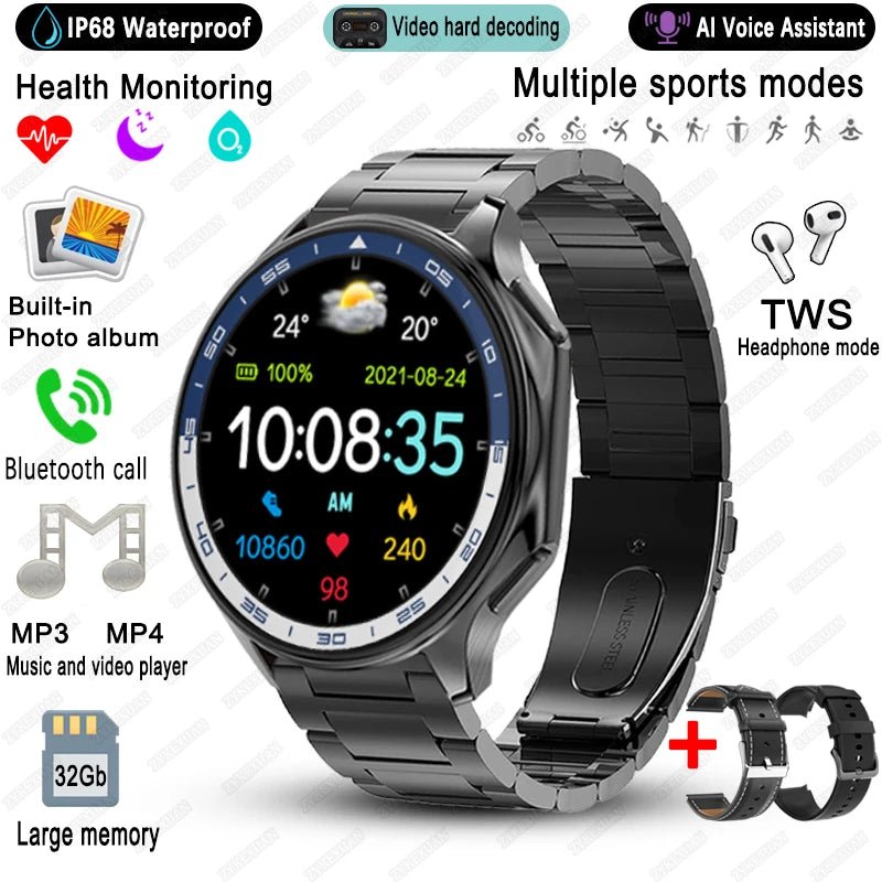 2025 neue Für OPPO Uhr X High-End-Business Uhr Männer 32 Gb Speicher Video Wiedergabe Smart Uhr Sport fitness Wasserdichte Armband - flohmarkt-deutschland.shop
