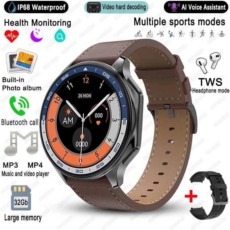 2025 neue Für OPPO Uhr X High-End-Business Uhr Männer 32 Gb Speicher Video Wiedergabe Smart Uhr Sport fitness Wasserdichte Armband - flohmarkt-deutschland.shop