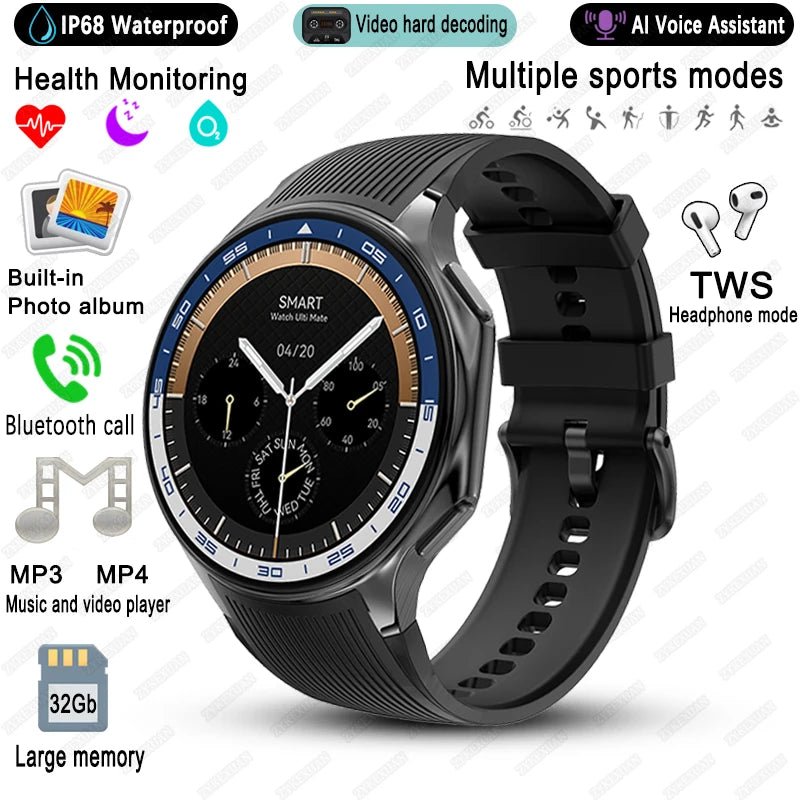 2025 neue Für OPPO Uhr X High-End-Business Uhr Männer 32 Gb Speicher Video Wiedergabe Smart Uhr Sport fitness Wasserdichte Armband - flohmarkt-deutschland.shop