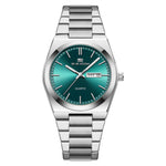 2025 neue Herren-Business-Uhren, modisch, blau, silberfarben, Edelstahlarmband, 40 mm, Weinfassform, Top-Marken-Quarzuhr für Herren - flohmarkt-deutschland.shop