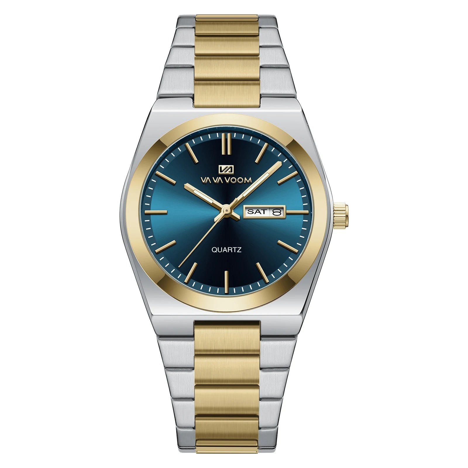 2025 neue Herren-Business-Uhren, modisch, blau, silberfarben, Edelstahlarmband, 40 mm, Weinfassform, Top-Marken-Quarzuhr für Herren - flohmarkt-deutschland.shop