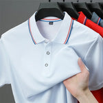 2025 New Men's Casual Solid Color Short Sleeved Polo Shirt Summer Fashionable and Comfortable Versatile Top - flohmarkt-deutschland.shop