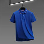 2025 New Men's Casual Solid Color Short Sleeved Polo Shirt Summer Fashionable and Comfortable Versatile Top - flohmarkt-deutschland.shop
