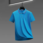 2025 New Men's Casual Solid Color Short Sleeved Polo Shirt Summer Fashionable and Comfortable Versatile Top - flohmarkt-deutschland.shop