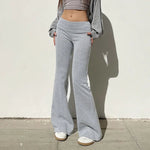 2025, schlanke, lässige Jogginghose mit niedriger Taille für Damen, solide, einfache Basic-Schlaghose, Sport-Jogginghose - flohmarkt-deutschland.shop