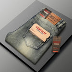 2026 Frühling Sommer Dünne Jeans Klassischer Stil Mode Stretch Regular Fit Denim-Hose Herren Marke Gewaschene Hellblaue Jeans - flohmarkt-deutschland.shop