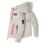 2026 Herren Hochwertige Polyester-Bomberjacke - Norwegisches Druckdesign Langarm Frühling/Herbst Outdoor-Sportjacke - flohmarkt-deutschland.shop