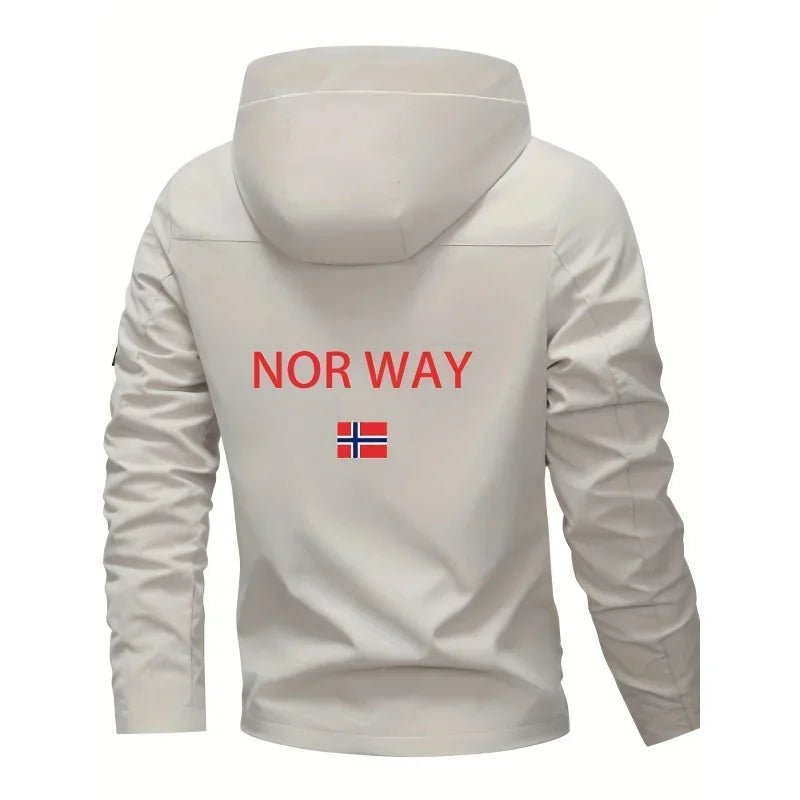 2026 Herren Hochwertige Polyester-Bomberjacke - Norwegisches Druckdesign Langarm Frühling/Herbst Outdoor-Sportjacke - flohmarkt-deutschland.shop
