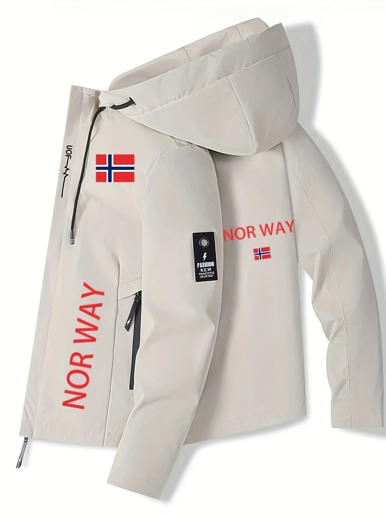 2026 Herren Hochwertige Polyester-Bomberjacke - Norwegisches Druckdesign Langarm Frühling/Herbst Outdoor-Sportjacke - flohmarkt-deutschland.shop