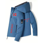 2026 Herren Hochwertige Polyester-Bomberjacke - Norwegisches Druckdesign Langarm Frühling/Herbst Outdoor-Sportjacke - flohmarkt-deutschland.shop