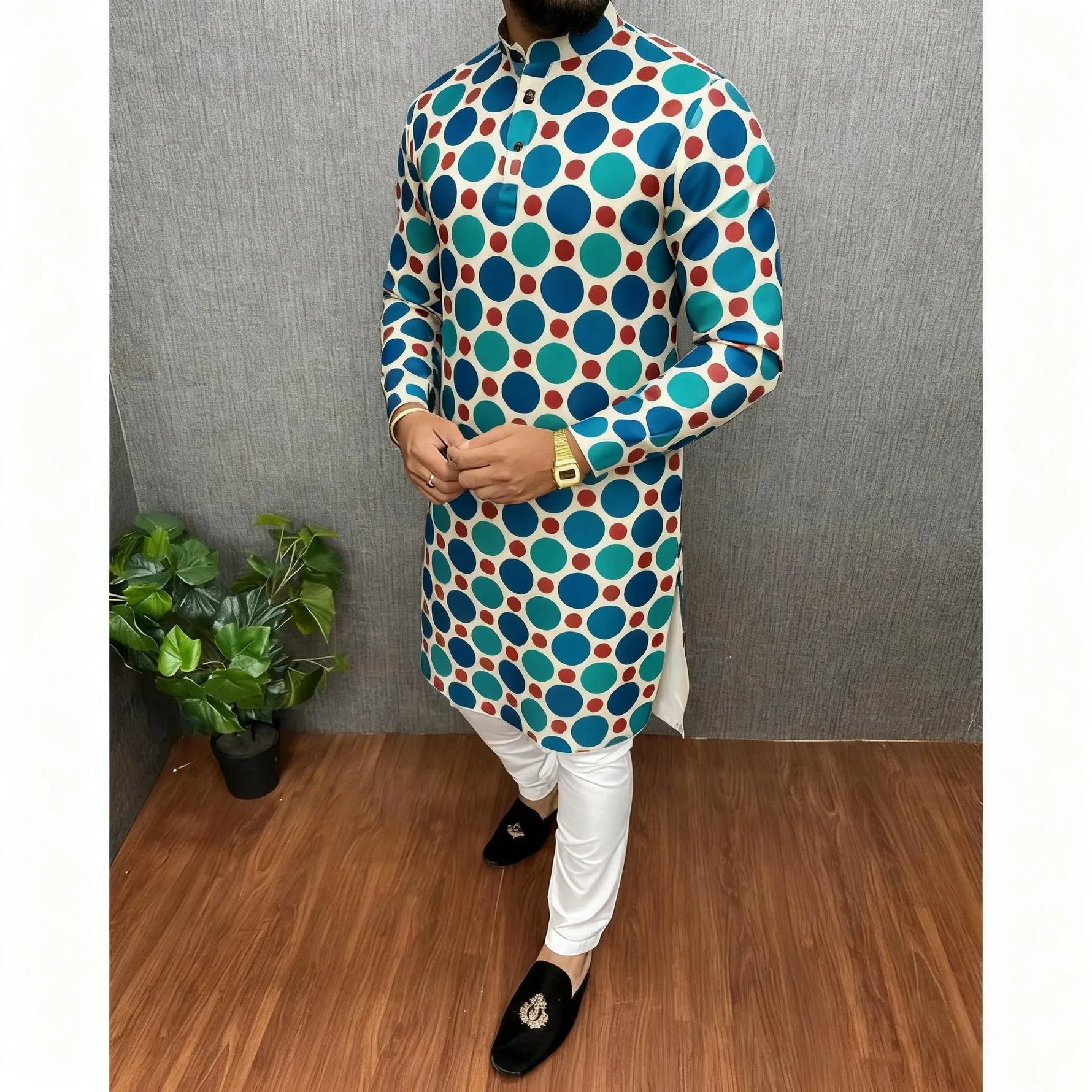 2026 Men's Clothing Ethnic Print Plus Size Tops Wedding Wear Classic Morocco Kaftan Herren Muslim Tenue Arabe Homme - flohmarkt-deutschland.shop