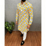 2026 Men's Clothing Ethnic Print Plus Size Tops Wedding Wear Classic Morocco Kaftan Herren Muslim Tenue Arabe Homme - flohmarkt-deutschland.shop