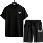 2026 Neu im Herren-Trainingsanzug: T-Shirt + Shorts, Urban Casual Sportoutfit, Herren Frühling Sommer Heim- und Outdoor-Komfort - flohmarkt-deutschland.shop