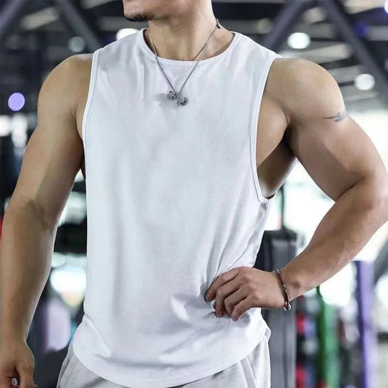 2026 Newest Summer Gym Vest High Quality mesh Shirt Sleeveless T-shirts Men Tank Tops running Fitness Sports Vest men Clothing - flohmarkt-deutschland.shop