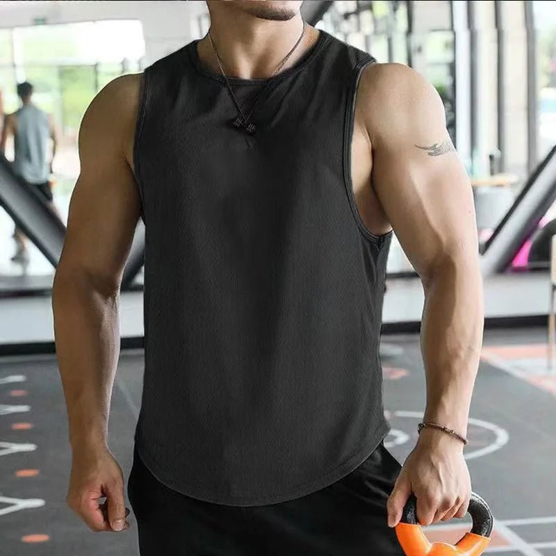 2026 Newest Summer Gym Vest High Quality mesh Shirt Sleeveless T-shirts Men Tank Tops running Fitness Sports Vest men Clothing - flohmarkt-deutschland.shop