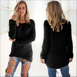 2026, Plus Größe Frauen Warme Pullover Einfarbig O Hals Lose Gestrickte Pullover Lange Pullover Casual Bluse Dame Oversize Kleidung - flohmarkt-deutschland.shop