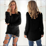 2026, Plus Größe Frauen Warme Pullover Einfarbig O Hals Lose Gestrickte Pullover Lange Pullover Casual Bluse Dame Oversize Kleidung - flohmarkt-deutschland.shop