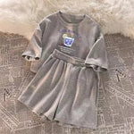 2026 Summer Women Shorts Sets Casual Two Pieces Short Sleeve T Shirts and High Waist Short Pants Solid Outfits Tracksuit 2PCS - flohmarkt-deutschland.shop