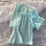 2026 Summer Women Shorts Sets Casual Two Pieces Short Sleeve T Shirts and High Waist Short Pants Solid Outfits Tracksuit 2PCS - flohmarkt-deutschland.shop