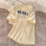 2026 Summer Women Shorts Sets Casual Two Pieces Short Sleeve T Shirts and High Waist Short Pants Solid Outfits Tracksuit 2PCS - flohmarkt-deutschland.shop