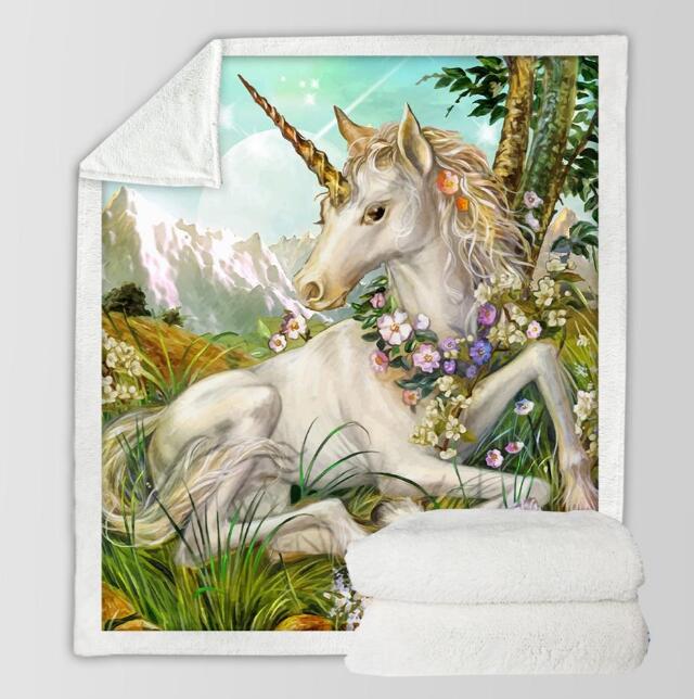 Unicorn Blanket for Napping and Relaxation