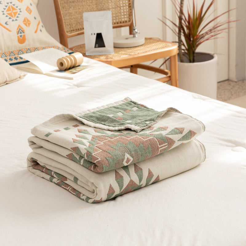 New Cotton Four-Layer Gauze Blanket for Summer Use