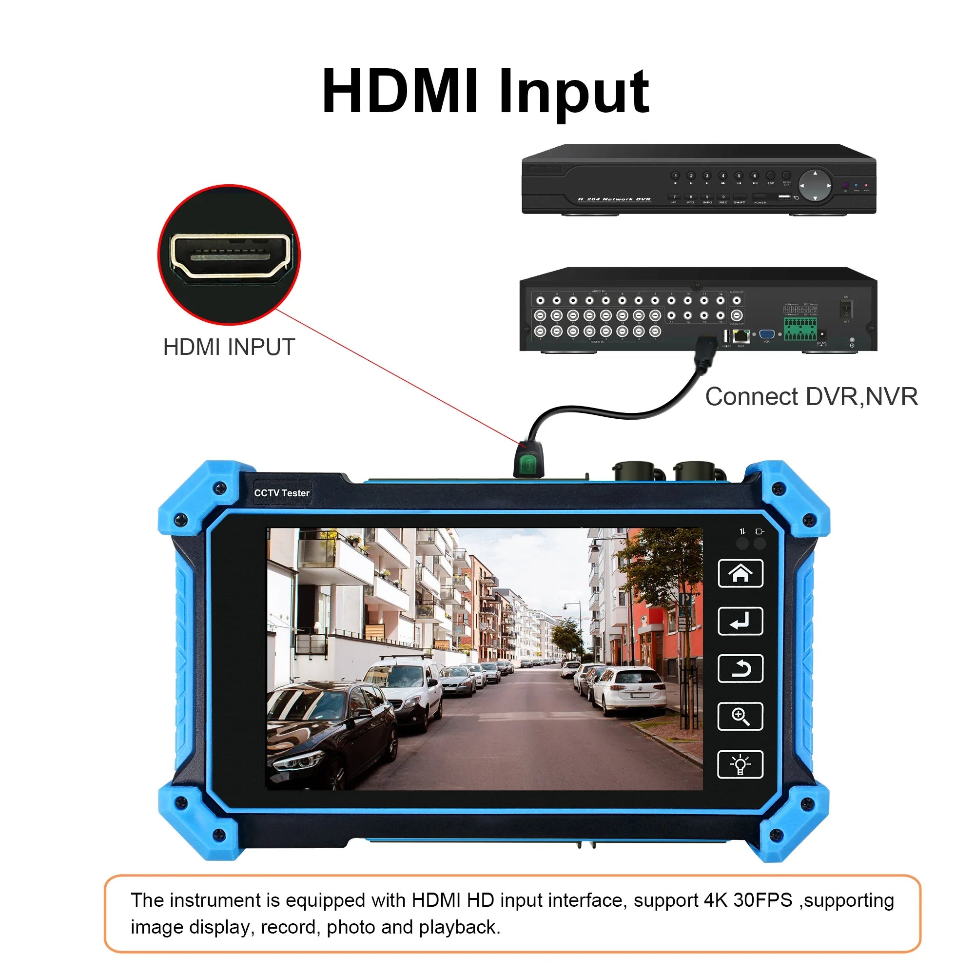 CCTV Tester IP camera ahd mini monitor 4k HDMI VGA IPC tester CCTV poe portable monitor cftv camera cable testing ONVIF PTZ