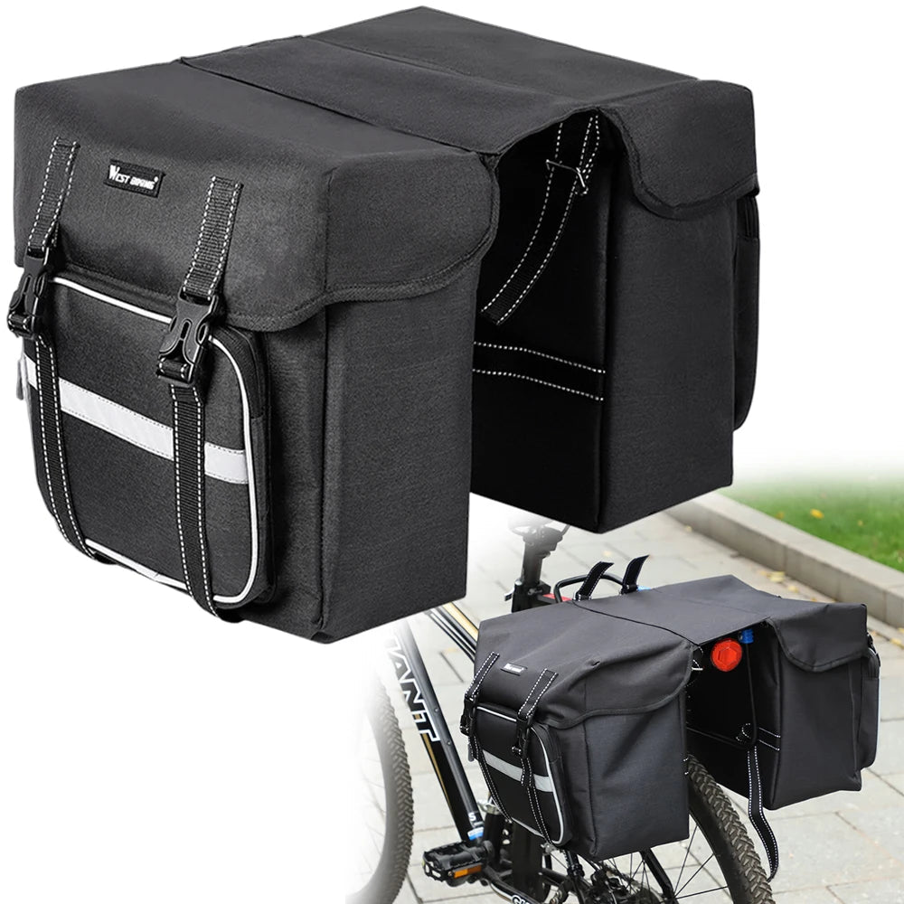25L Doppelseitige Fahrradtasche Wasserdicht Für Gepäckträger Outdoor Reise - flohmarkt-deutschland.shop