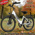 26-Zoll modisches E-Bike, 600W bürstenloser Motor, 48V-10.4Ah Lithium-Akku, elektrisches Moped, Elektrofahrrad für Erwachsene - flohmarkt-deutschland.shop