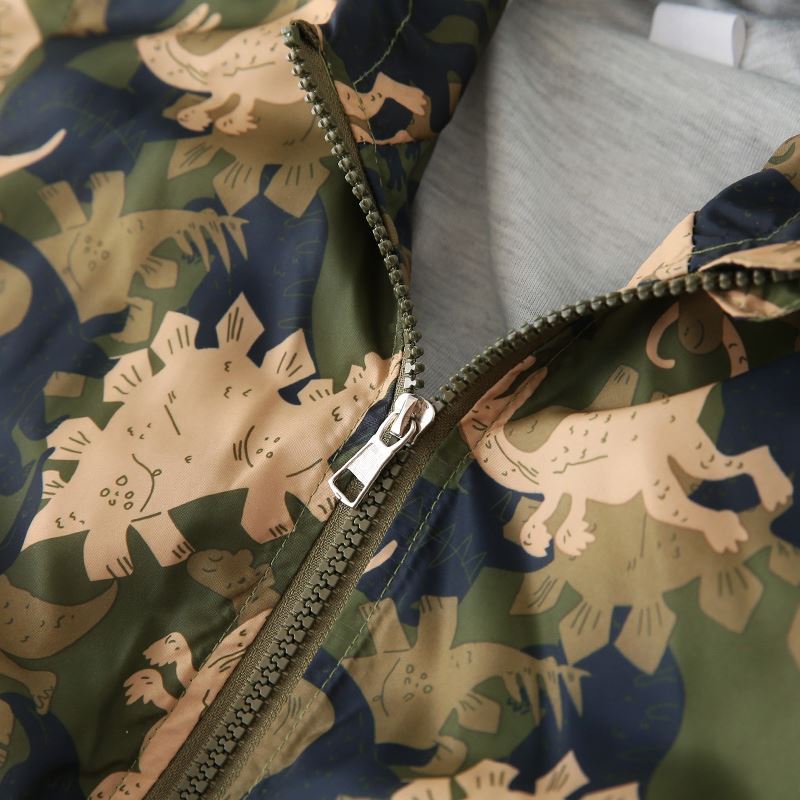 Boys' Casual Hooded Windbreaker Jacket for Spring/Fall