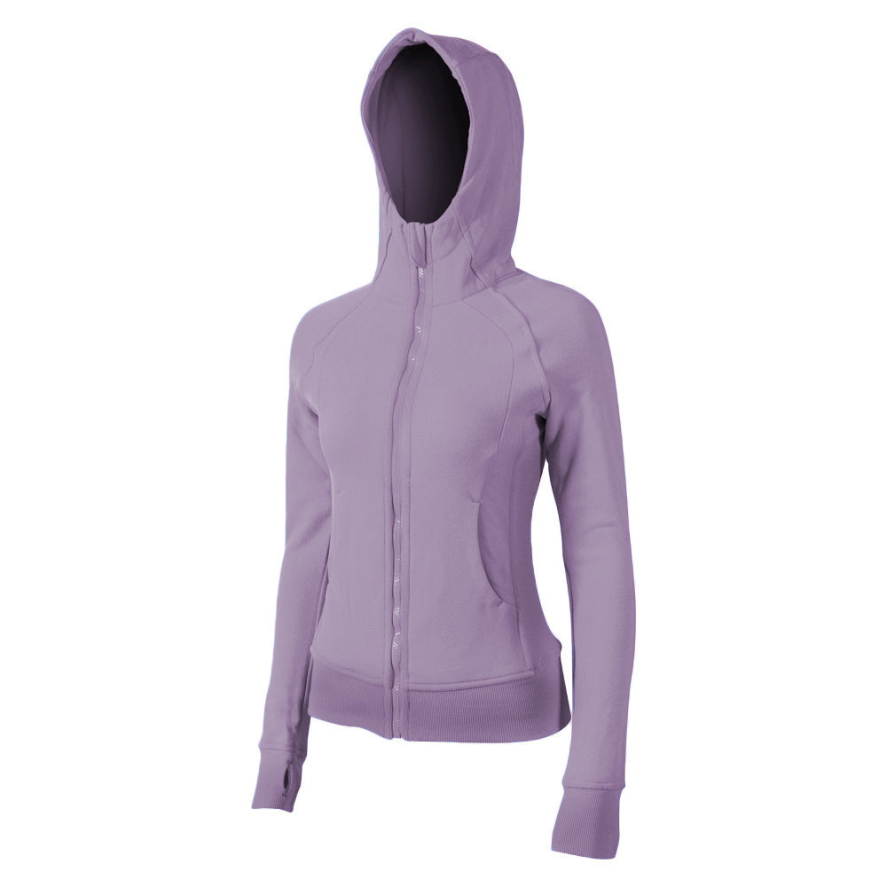 Women's Fleece Yoga Hoodie Jacket for Fall/Winter