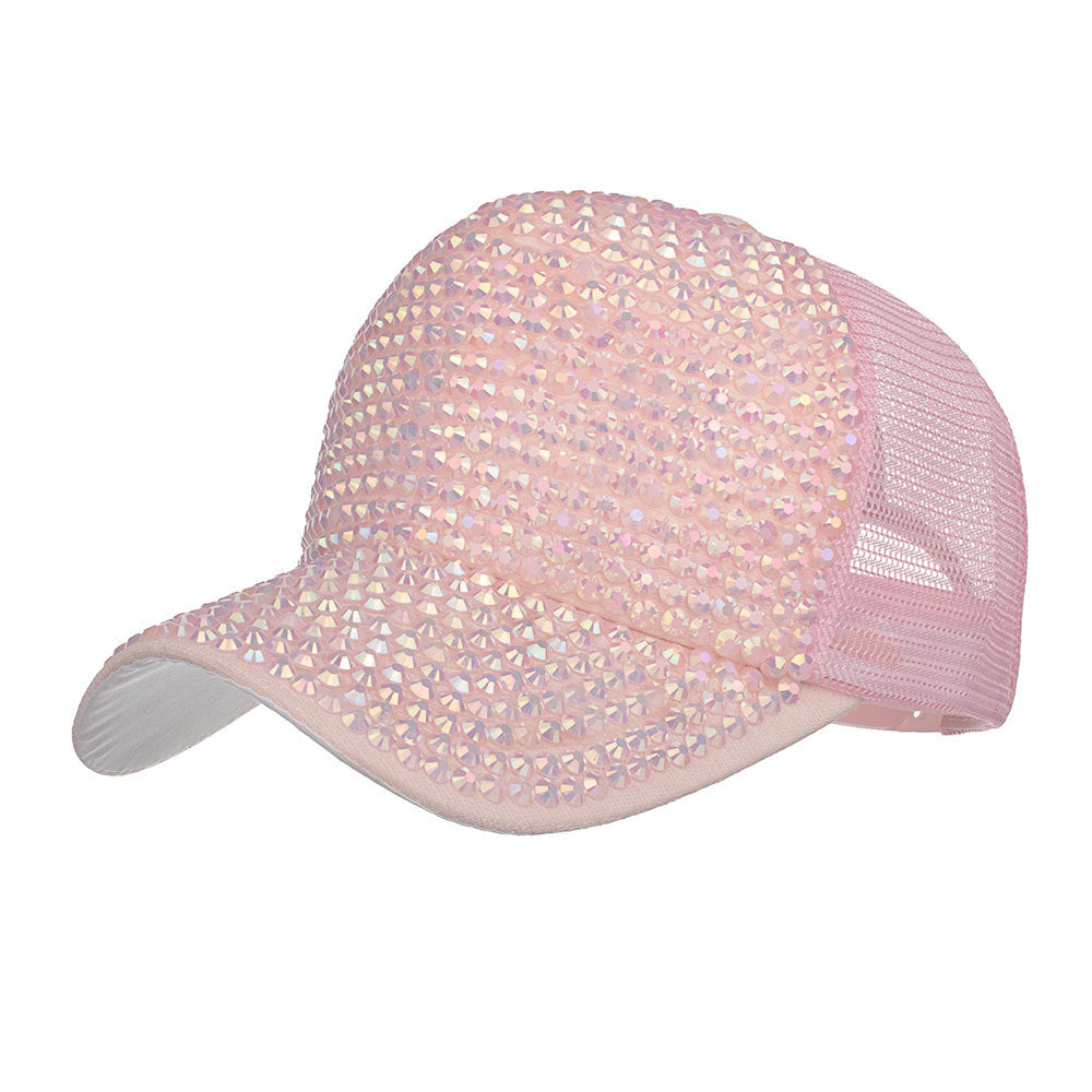 Korean Style Rhinestone Baseball Cap for Sun Protection