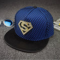 Superman Diamond Flat Brim Hat - Street Hip Hop Cap