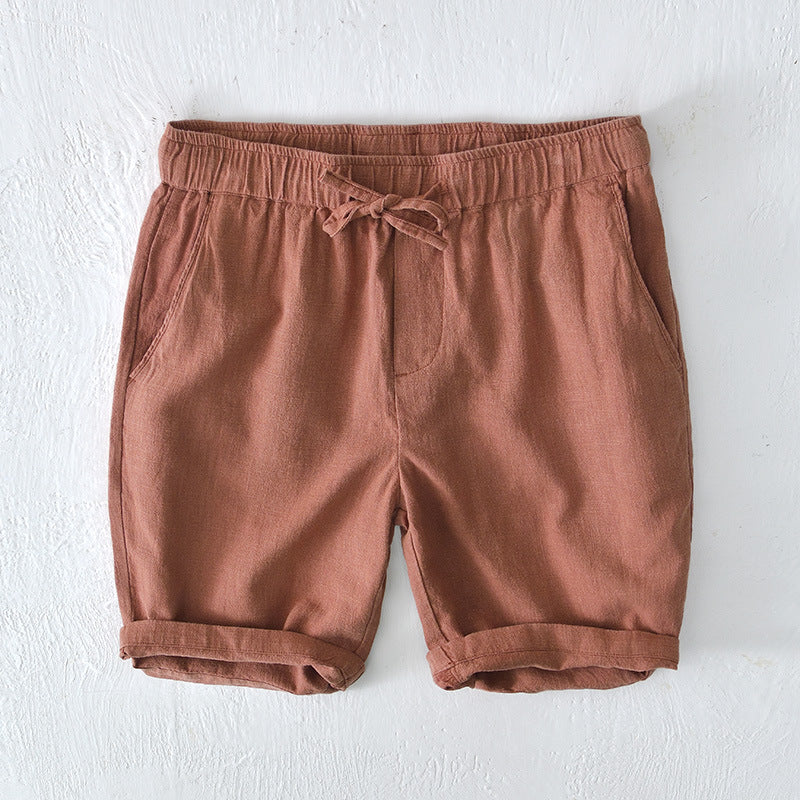 Men's Casual Loose Cotton Linen Shorts for Summer